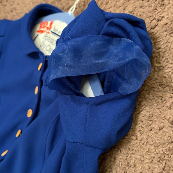 Betsey Johnson Royal Blue Wooden Button Dress 4
*See Measurements* Vintage - Picture 15 of 15
